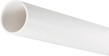 MACHSWON PVC Pipe 36mm ID 40mm OD 650mm Length Round Plastic Rigid Tubing High Impact for Drain Pipe Cable Sleeve(White)