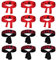 Jokureao 12PCS Ninjas Stirnband Set, Ninja Party Zubehör,Schwarz Rot Ninjas Party Stirnband, Klassisches Ninja-Stirnband für Kinder, Ninja Kopfband Ninja Gastgeschenke für Geburtstagsparty Karate