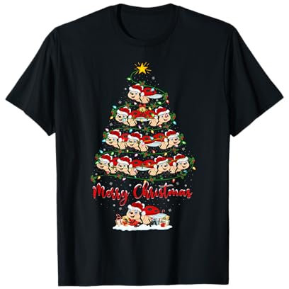 Ladybug Xmas Lighting Santa Ladybug Christmas Tree T-Shirt