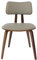 Mid Century Moderner Esszimmerstuhl aus Leder für Restaurant, Bistro und Büro, gebogene Rückenlehne, gepolsterter Sitz, armlos, Küchenstuhl (1 Stück)
