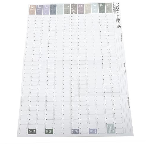 SHOWERORO Wandkalender Papierkalender mit Jahresübersicht Klare Druckqualität und Geruchsneutral für Büro Zuhause Schule