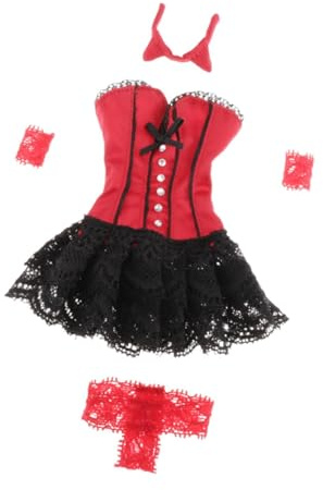 Colcolo Damen Kleidung mit 1/6 Skala, voll Anzug, DIY-Puppe, Cosplay, Mode, Vorspiel, Spielzeug-Outfit, Puppen Kleidung für 12 '', weibliche Figur, Schwarz