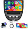 Hodozzy 2G 64G Autoradio für Toyota Aygo/Peugeot 107/Citroen C1 2004-2014, Android Autoradio mit Carplay Android Auto 10 Zoll Touchscreen Navi DSP Bluetooth WiFi FM/RDS Radio SWC Rückfahrkamera