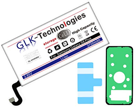 High Power Ersatzakku kompatibel mit Samsung Galaxy S8+ S8 Plus SM-G955F Akku | Original GLK-Technologies Battery | accu | 3700 mAh Akku | inkl. 2X Klebebandsätze