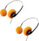 Cldaisy 2 Pcs Orange Retro Over-Ear Headphone,Vintage Feelings Underwire Headphone,Hi-Fi Stereo Earphone Headset, Lightweight Earphones for Most Mobile Phones Playback Pevices Headphones