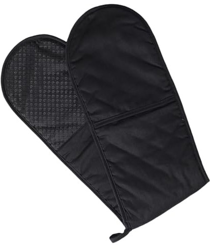 Double Oven Gloves, Heat Resistant Potholder, Extra Long Mitts, Non-Slip Grip Protection, Durable Cooking Accessory, Ideal for Baking, Grilling, Barbecue, Home Kitchen Use