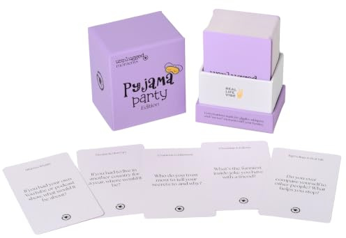 Sleepover Game for Teen Girls Ages 11 - 16 | Screen-Free Conversation Cards | For Pyjama Parties, Birthday Sleepovers, Holidays, Weekends Away and Time with Friends