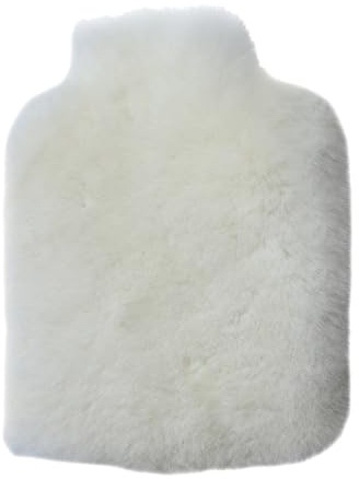 Sheep Dreams Wärmflasche | 2L | Lammfellbezug | Edel, Weich & Sicher | Das perfekte Geschenk für kalte Tage, Verspannungen & Wohlfühlmomente | natürlich gegerbt & zertifiziert sicher (Weiß)