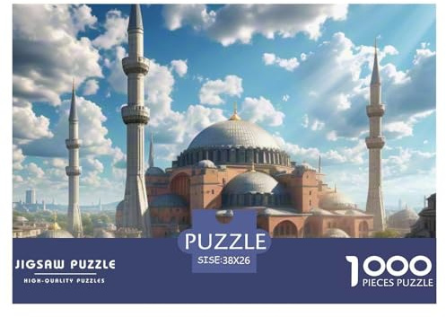 Hagia Sophia 1000 Teile Unmöglich Puzzles Gebäude, Teile Passen Perfekt Zusammen, Premium Quality, Pädagogisches 38x26cm/1000pcs