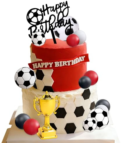 Fußballspieler Kuchendeko Fußball Kuchendekoration Fußball Geburtstags | Fußballspieler Kuchendeko Fußball Kuchendekoration Fußball Geburtstags kuchendeko für Männer Sport Thema Geburtstagsparty