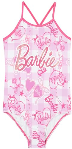 Barbie Costume da Bagno, Costume Piscina Bambina, Rosa Costumi Interi
