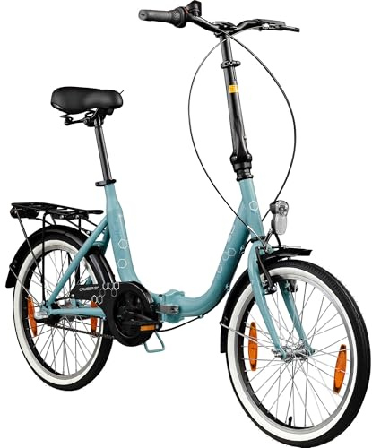 AGON Klappfahrrad 20 Zoll Faltrad Klapprad Fahrrad Cruiser 20 StVZO Beleuchtung