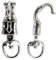 Set von 2 Quick Release Panikhaken W/Nickel, rund Drehgelenk 2,5 cm X 4–1/5,1 cm