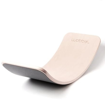 Wobbel Balanceboard transparent lackiert Mouse grau yogaboard