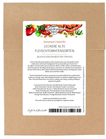 Leckere alte Fleischtomatensorten - Samenset mit 6 großen Sorten mit bestem Geschmack