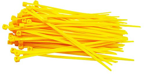 100 Stück Kabelbinder gelb 300 mm x 4,8 mm Handwerker Qualität cable ties kurz 30 cm 22,2kg Zugkraft
