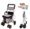 AHXF Einkaufstrolley Blau Mit Klappsitz & Kühlfach - 43 Liter Volumen - Einkaufsroller Mit Sitz & Gro?en, Abnehmbaren R?dern 57 * 51 * 88 Basket Kapazität: 43L Vorderrad (Color : White-2)