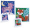 MWOOT 2 Pack 5D Diamant Malerei Kit für Kinder, DIY Voller Diamond Art Painting Stickerei Kreuzstich Arts Craft Bilder für Dekoration und Geschenk 12 x12cm (Fuchs + Einhorn)