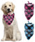 HACRAHO Hundehalstuch, kariert, dreieckig, für die Hochzeit, für Hunde mit der Aufschrift Mom & Dad Are get me a hirman, Blau und Rosenrot, 2 Stück