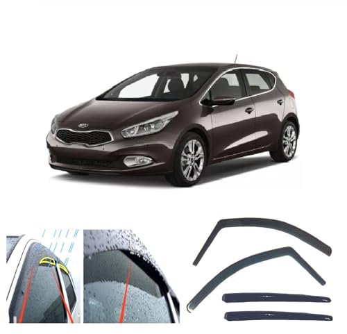 Windabweiser für Kia Ceed 5-Türer 2012 2013 2014 2015 2016 2017 2018, 4 Stück