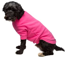 Fleece Dog Jumper Puppy Jacket Winter Coat XS, S, M, L, XL Pet Clothes Rydale 18 Colours (Small, Bonbon)