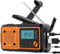 Tendak Radio Solaire Radio Portable, d'urgence Météo 4000mAh Radio à Manivelle avec FM/AM(MW)/SW/WBA Radio Dynamo, avec Lampe de Poche LED/Alarme SOS/Câble USB pour Trekking Camping