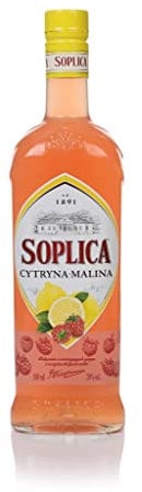 SOPLICA - Polish Lemon & Raspberry Vodka - Natural Ingredients - For Shots & Cocktails - 28% - 500 ml