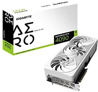 Gigabyte GeForce RTX 4090 Aero OC 24G Carte Graphique, 3 Ventilateurs WINDFORCE, 24 Go 384 Bits GDDR6X, GV-N4090AERO OC-24GD Carte vidéo