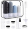 Silikon Reiseflaschen, 16 Stück Reiseset mit Silikon Reiseflaschen Auslaufsichere Travel Bottles und Reise Shampoo Behälter Praktisches Reiseflaschen Set (Schwarz)