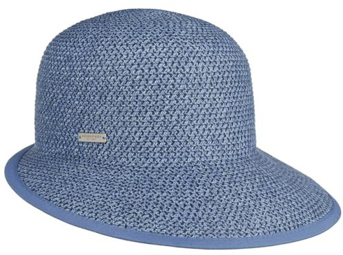 Seeberger Katalia Schute Strohcap Strohhut Damenhut Sonnenvisor (One Size - blau)