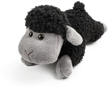 lilizzhoumax Schaf Kuscheltier Plüschtier Flauschiges Stofftier Klein Lamm Kawaii Plüsch Süßes Plüsch Spielzeug Geschenk für Mädchen, Jungen & Babys 20cm/8” Schwarz