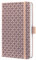 Sigel JN136 Notizbuch A6 liniert rose, Tagebuch Jolie, Hardcover, Gummiband, Stifteschlaufe, Einstecktasche, vegan, aus nachhaltigem Papier