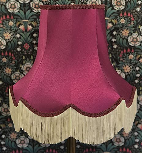 Paralume in tessuto fucsia a clip da 12,5 cm fatto a mano, ideale per applique o lampadari ShaoSu