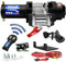 Husar Winch Elektrische Seilwinde 12V, 3500 lbs 1587 kg, Drahtseil 12 Meter lang, sehr stark, kabellose Steuerung, automatische Bremse, Planetengetriebe, Montagesatz - ideal für Quads und ATV/UTV