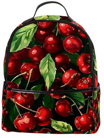 WOSHJIUK Reiserucksack für Damen,Rucksack für Herren,FruchtAquarell Kirsche,Rucksack