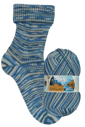Opal Lieblingsplatz (425m) 4-fädig Garn - Wollmischung, zum Stricken von warmen Socken mit einzigartigen Farbmustern, 11467, 1 x 100g