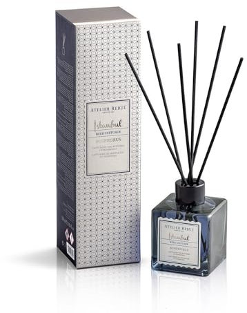 ATELIER REBUL Istanbul BOSPHORUS - Luxus Duftstäbchen (120ml) - Aromatischer Raumduft mit Aquatischen und Holzigen Noten - Aroma Diffusor für EIN Einzigartiges Raumklima
