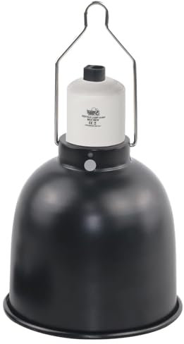 LUCKY HERP Reptile Dome Light Fixture, 5.5 inch Vivarium Heat Lamp Holder, Aluminium Optical Reflection Use for Reptile UVA UVB Bulb, Heat Lamp Bulb, Basking Spot Light