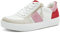 Tamaris Comfort Damen Sneaker flach mit Reißverschluss Freizeit, Mehrfarbig (Red/Rose), 36 EU