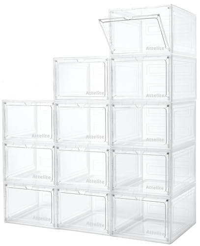 Attelite 12 transparente Schuhkartons