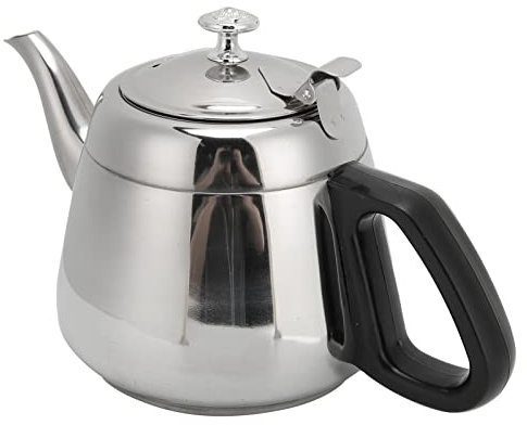 Tetera de Acero Inoxidable con Filtro y Asa, Hervidor de Agua Caliente para té, Cafetera, Agarre Ergonómico, Diseño Minimalista de Moda, Adecuado para Decoración del Hogar (2L