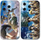 Handyhülle 2 Stück für iPhone 11 Hülle 6.1'' Anime Attack on Titan Eren Armin Manga Mode Muster Design Case Kameraschutz Schutzhülle Stoßfest TPU Silikon Weich Ultra Dünn Cover - Schwarz