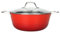 LAGUIOLE, Faitout en Fonte 28x12cm Rouge - Rétention de Chaleur Optimale, Légèreté, Antiadhésif, Entretien Facile, Compatible Tous Feux, Cuisson Saine et Efficace, 6 L, Rouge