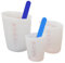 Hwtcjx 3 Piezas Vasos Medidores de Silicona, Taza Medidora de Silicona 125ml 250ml 500ml,Vasos de Mezcla de Resina Epoxi con Varillas de Remover,Vasos Medidores Antiadherentes para Resina Manualidades