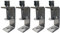 Ponezg Lot de 4 petits serre-joints en C - 75 mm - En acier inoxydable - Pince de serrage en métal - Support de table - 40 à 70 mm - Ouvertures de mâchoire réglables - M8 M10