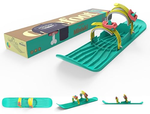 Onefoot Mini Ski - Kompakter Mini Ski (71,7 x 15,3 cm) mit verstellbaren Bindungen & Grip Spikes - Langlebiges kurzes Skiboard - Spaß für Tricks, Balance und Freesty-Skifahren
