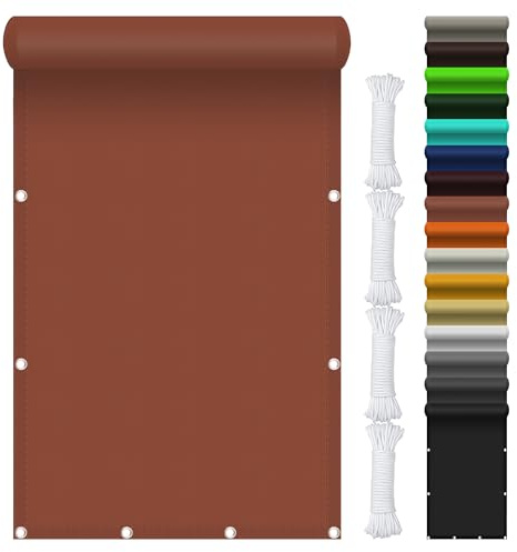 Voiles Ombrages Rectangulaire 250 x 400 cm Anti 98% UV Protection Voile d'ombrage Toile D Ombrage avec Le Kit de Fixation pour Jardins/Balcons/Terrasses, Rouge Rouille