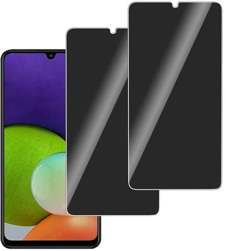 LERINNA 2 pièces, Confidentialité Protecteur d'Écran Verre Pour Samsung Galaxy A22 4G, sans Bulles, Anti Rayures, 9H Dureté Anti Espion Verre Trempé Protection écran Pour Samsung Galaxy A22 4G