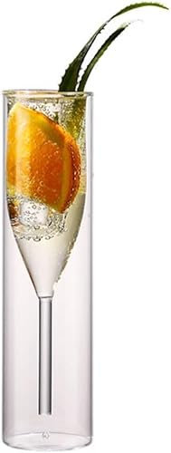 WZYYCV Chope Bière Verres à vin Verres à Cocktail en Double Verre Verres à Champagne Transparents créatifs 110 ML/3,7 oz Verrerie