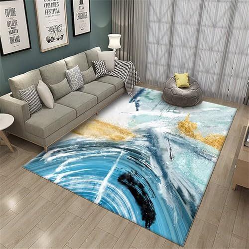 RUGMRZ Carpets Small Size Outside Rugs For Garden floor 60x120CM kids boys blue Gray yellow abstract carpet snug rug Out Door